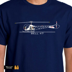 Alternative view of Aeroclassic Bell 47 Helicopter T-Shirt