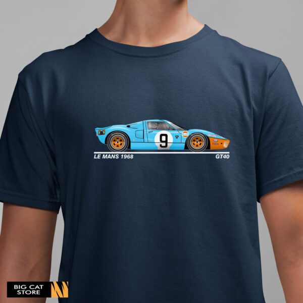 RaceArt Retro Le Mans 1968 GT40 T-Shirt