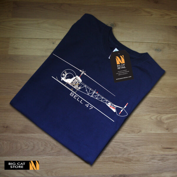 Aeroclassic Bell 47 Helicopter T-Shirt - Image 2