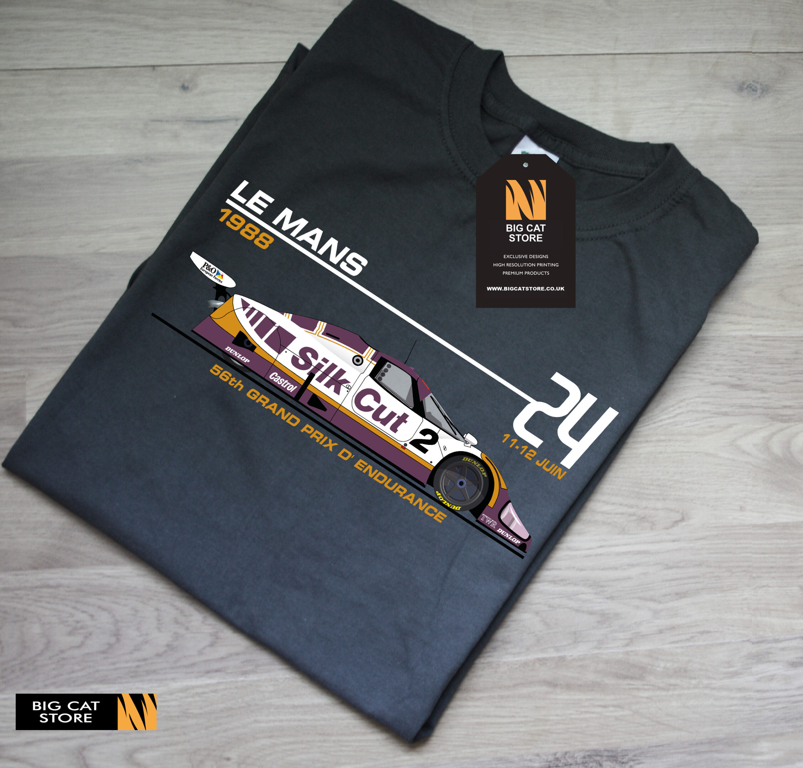 Le Mans Legends RaceArt - 1988 XJR-9 Artwork T-Shirt - Image 2