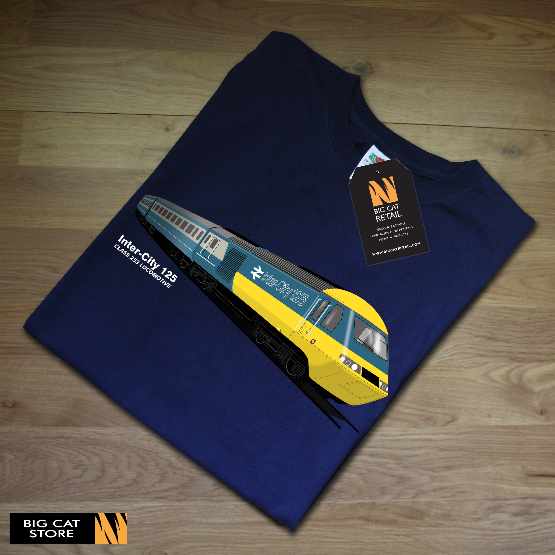 RailArt - Class 253 HST Intercity 125 Locomotive T-Shirt - Image 2
