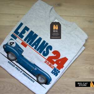 Alternative view of Le Mans Legends RaceArt -1956 D-Type Illustrated Motorsport T-Shirt