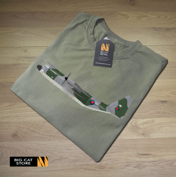 C130 Hercules Aircraft Illustration T-Shirt - Image 3