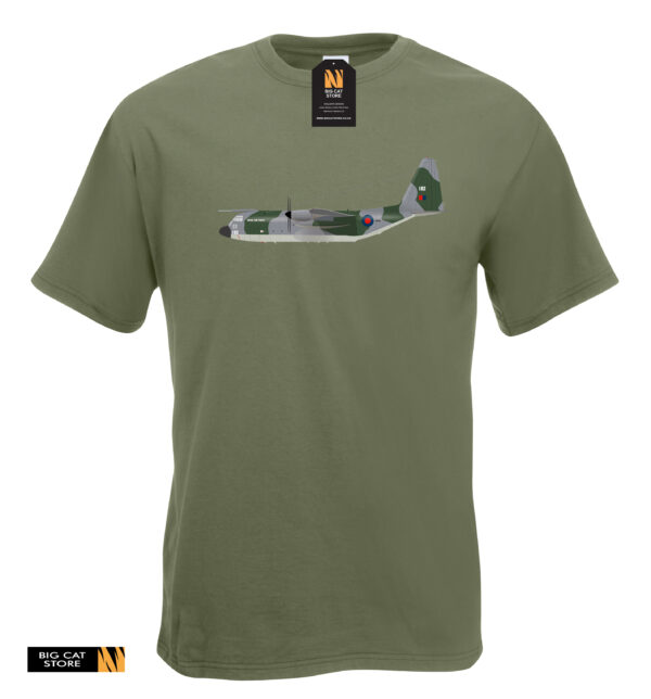 C130 Hercules Aircraft Illustration T-Shirt - Image 4
