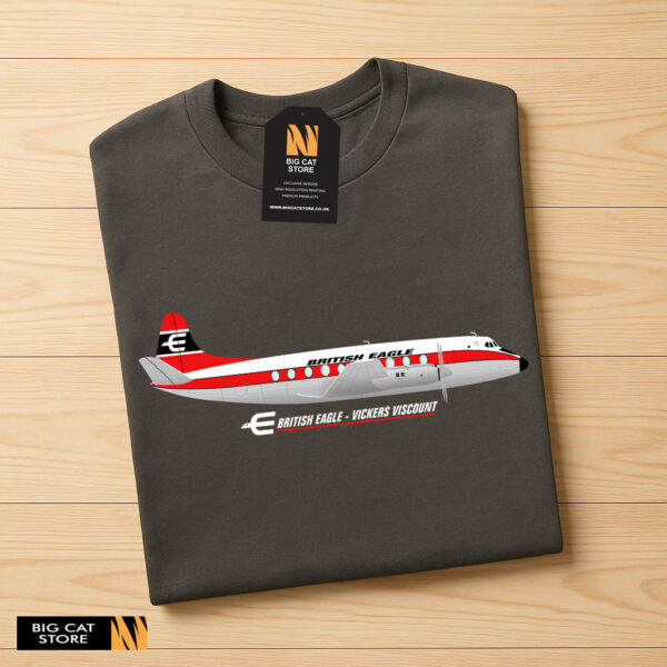 Aeroclassic Vickers Viscount British Eagle Airways T-Shirt - Image 3