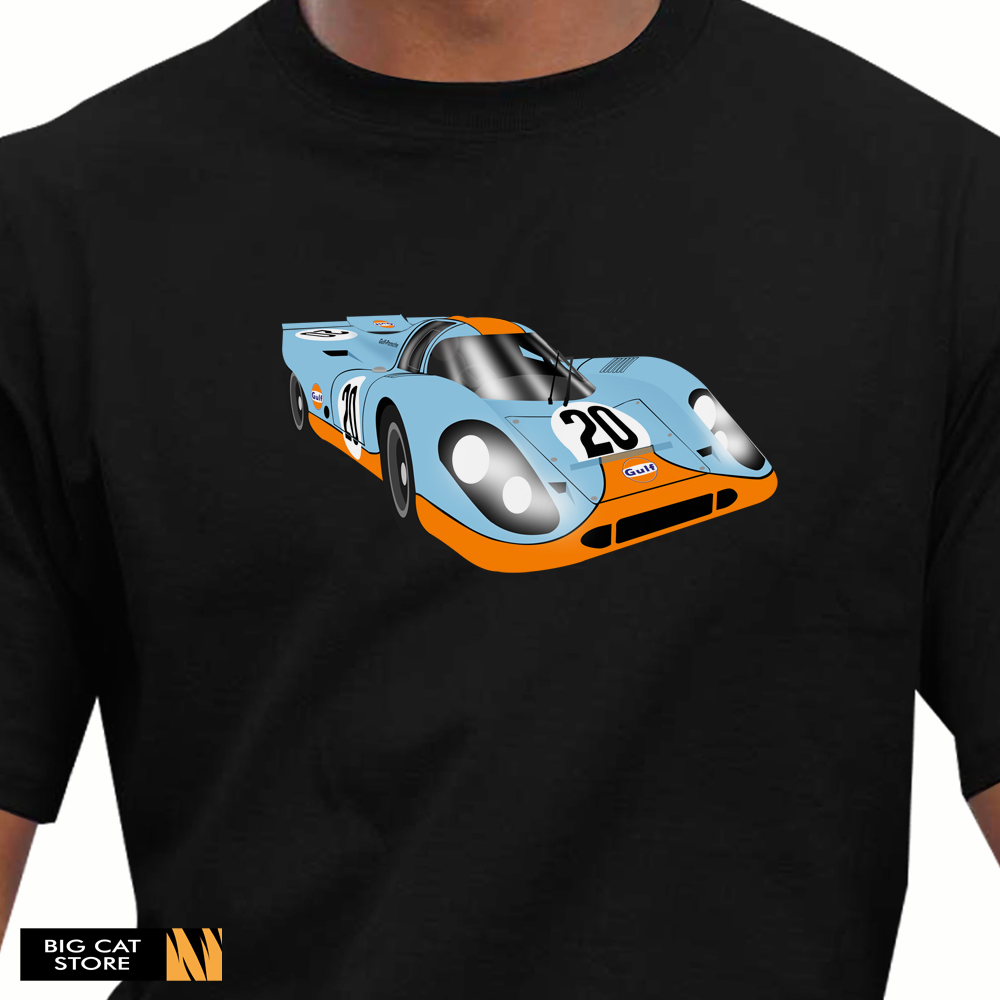 RaceArt - Le mans 1970 917 Race Car Illustration T-Shirt Special Edition - Image 3