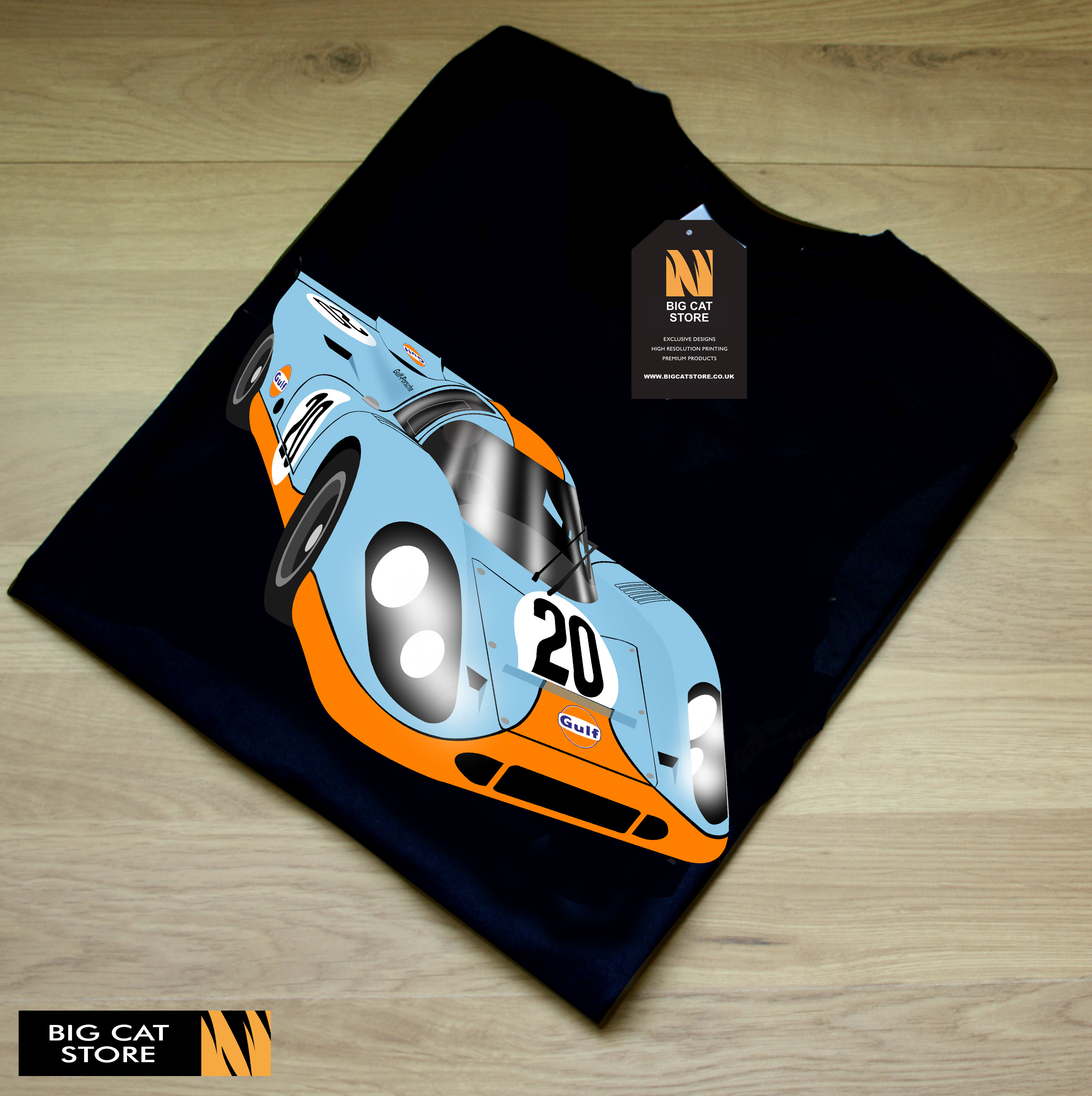 RaceArt - Le mans 1970 917 Race Car Illustration T-Shirt Special Edition - Image 2