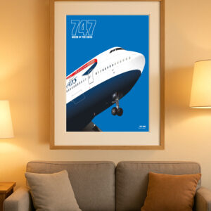 A2 Aviation Art Print -Boeing 747 Queen Of The Skies Exclusive Original Illustration Print