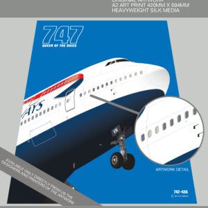 Alternative view of A2 Aviation Art Print -Boeing 747 Queen Of The Skies Exclusive Original Illustration Print