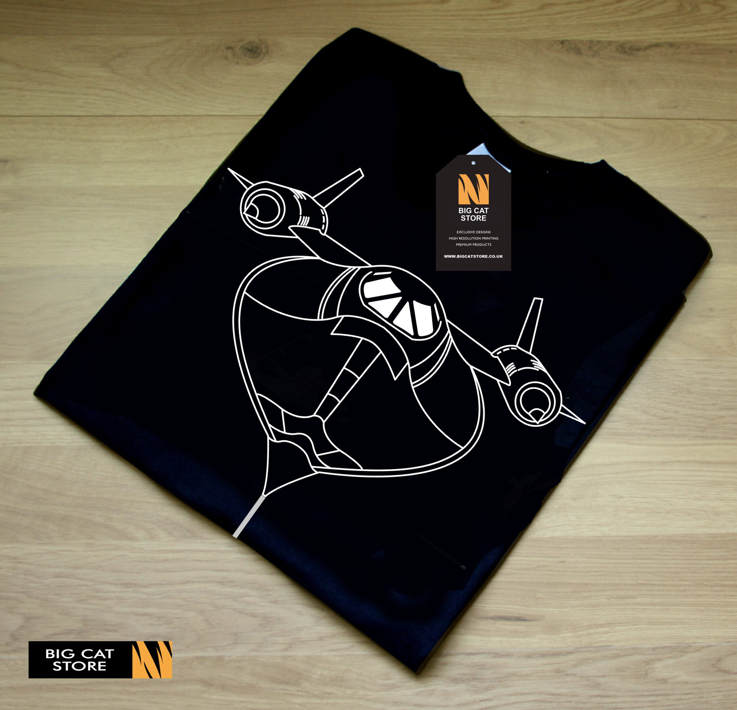 AeroArt - Lockheed SR-71 Aircraft Aviation T-Shirt - Image 2