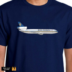 Alternative view of Aeroart - British Caledonian DC-10 Airliner Artwork T-Shirt