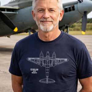 Aeroart - De Havilland Mosquito Bluepint Artwork T-Shirt