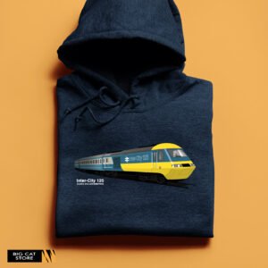 Alternative view of Railart - Class 253 Intercity 125 Locomotive Illustration Hoodie