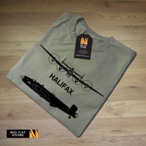 Alternative view of Aeroclassic Silhouette Artwork Halifax Aircraft T-Shirt