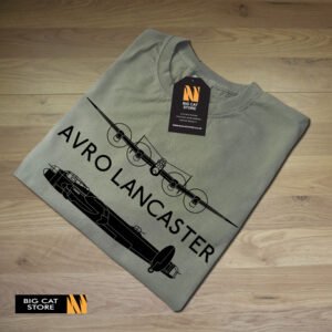 Alternative view of Aeroclassic Silhouette Artwork Avro Lancaster Aircraft T-Shirt