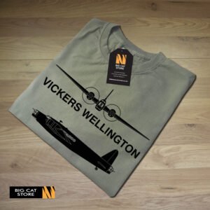 Alternative view of Aeroclassic Silhouette Artwork Vickers Wellington Aircraft T-Shirt