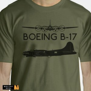 Aeroclassic Silhouette Artwork Boeing B17 Aircraft T-Shirt