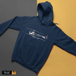 Alternative view of Aeroclassic Bell 47 Illustration Hoodie