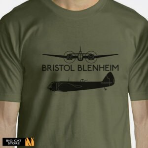 Aeroclassic Silhouette Artwork Bristol Blenheim Aircraft T-Shirt