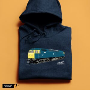 Alternative view of Railart - Class 47 Locomotive Illustration Hoodie