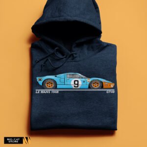 Alternative view of Raceart - Le Mans 1968 GT40 Illustration Hoodie