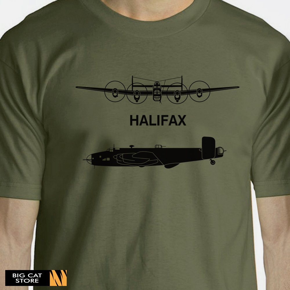 Aeroclassic Silhouette Artwork Halifax Aircraft T-Shirt