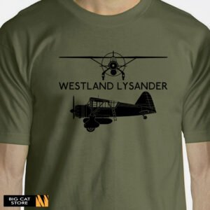 Aeroclassic Silhouette Artwork Westland Lysander Aircraft T-Shirt