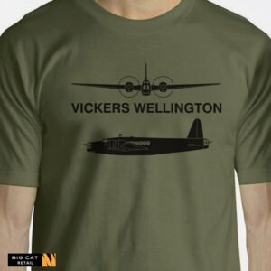 Aeroclassic Silhouette Artwork Vickers Wellington Aircraft T-Shirt